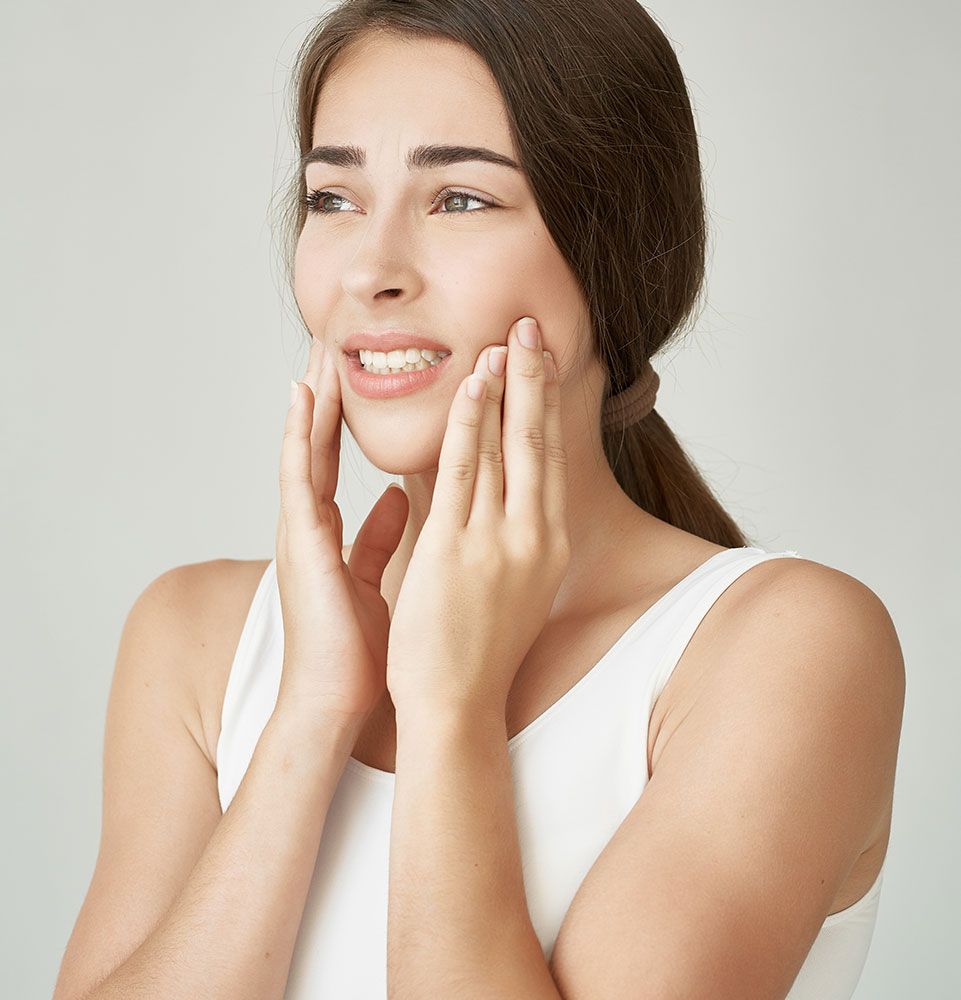tmj patient in jaw pain